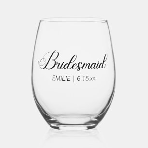 Bruidsmeisje Bruiloft Juffrouwen Weekend Wijnglas Zonder Voet