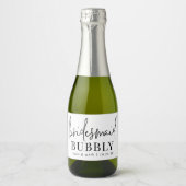 Bruidsmeisje Bubble Mini Mousserende Wijn Etikette Sparkling Wijnetiket (Voorkant)