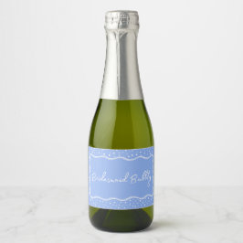 Bruidsmeisje Bubbly Mini Mousserende Wijn Label Sparkling Wijnetiket