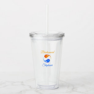 Bruidsmeisje cadeaus- acryl drinkbeker
