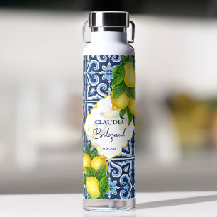 Bruidsmeisje cadeaus blauwe tegels citroen Italiaa Waterfles
