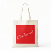 Bruidsmeisje Canvas tas Gift Rood Roze Bruidsfeest