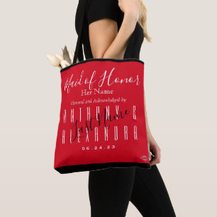 Bruidsmeisje Champagne Label HAMbyWG Tote Tas
