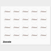 Bruidsmeisje Classy Browns Ronde Sticker (Vel)
