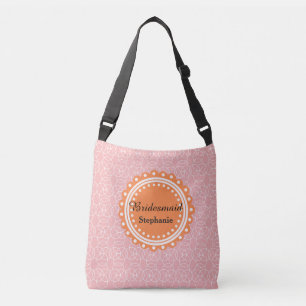 Bruidsmeisje Crossbody Bag Perzik Patroon Tas