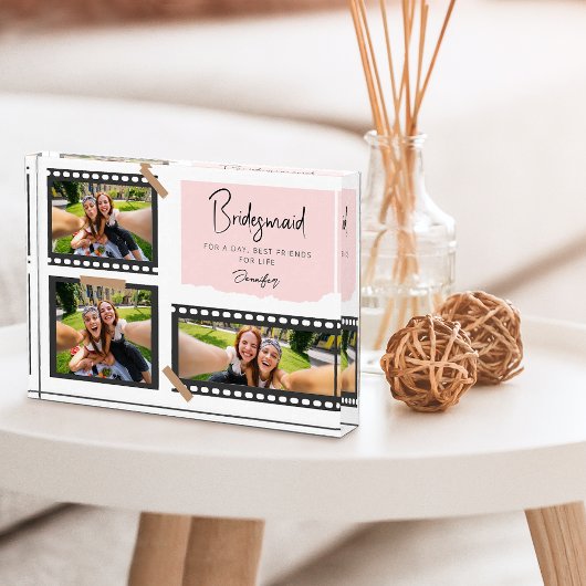 Bruidsmeisje Custom Photo Collage Bachelorette Fotoblokken