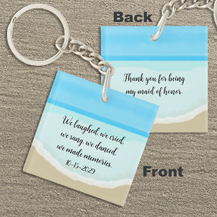 Bruidsmeisje Dank Je Beach Sleutelhanger