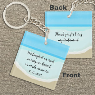 Bruidsmeisje Dank Je Beach Sleutelhanger