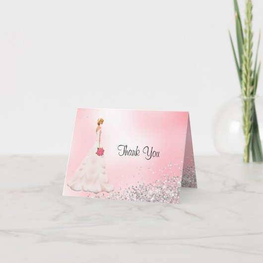  bruidsmeisje dank u bedankkaart (Voorkant)