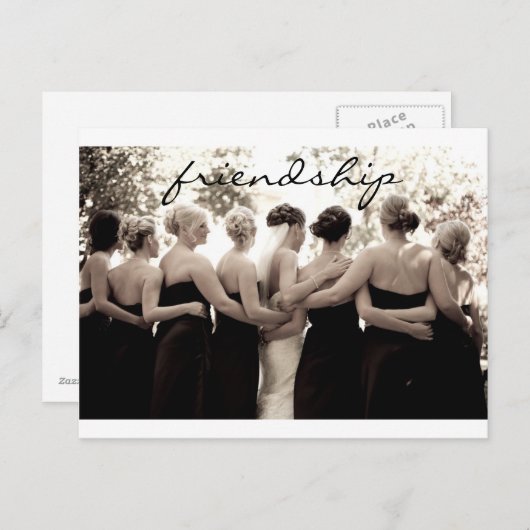 Bruidsmeisje dank u nota Briefkaart (Voorkant / Achterkant)