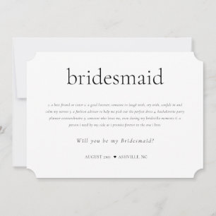 Bruidsmeisje Definitie & Taken Voorstel Kaart
