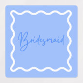 Bruidsmeisje en Maid of Honor Blue Labels (Design 1)