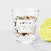 Bruidsmeisje Floral Herfst herfst gebladerte bruil Shot Glas (Voorkant)