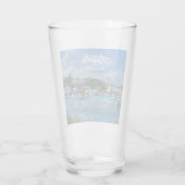 Bruidsmeisje gepersonaliseerd eilandleven glas (Achterkant)