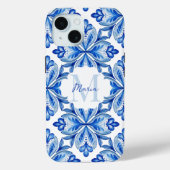 Bruidsmeisje geschenken Italiaans Blauw tegels mon Case-Mate iPhone Case (Achterkant)
