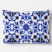 Bruidsmeisje geschenken talavera blauw tegels mono etui (Achterkant)