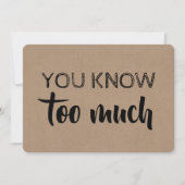 Bruidsmeisje / Getuige van de bruid Funny Modern Kaart (Voorkant)