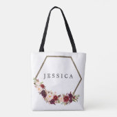 Bruidsmeisje Gift Gepersonaliseerde Canvas tas Boh (Achterkant)