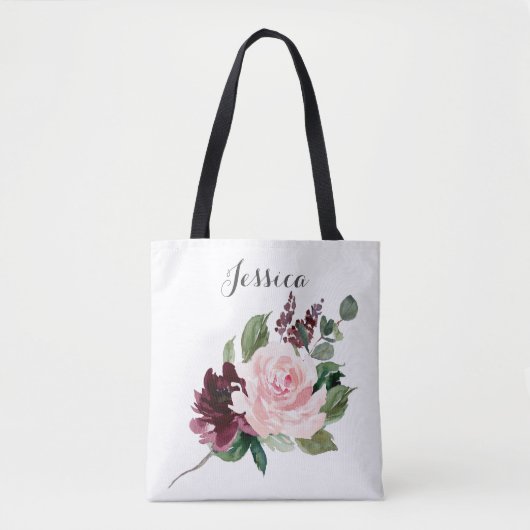 Bruidsmeisje Gift Gepersonaliseerde Canvas tas Bou (Voorkant)