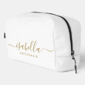 Bruidsmeisje Gift Gold Naam Toilettasje (Rechterhoek)