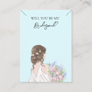 Bruidsmeisje Gift Ketting Display Plaats Kaart Visitekaartje