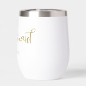 Bruidsmeisje Gift Naam Gouden Faux Glitter Tekst (Achterkant)