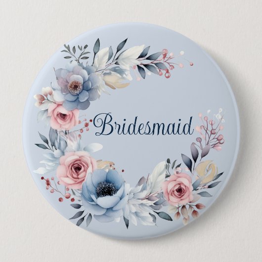 Bruidsmeisje gunst geschenk ronde button 4,0 cm (Voorkant)