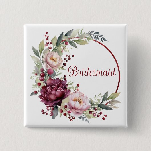 Bruidsmeisje gunstgeschenk vierkante button 5,1 cm (Voorkant)