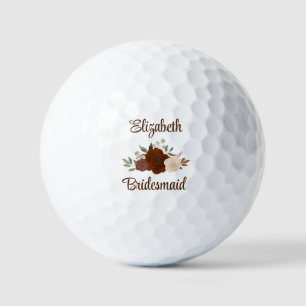 Bruidsmeisje Huwelijks Cadeau Roest Oranje Rozen Golfballen