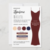 Bruidsmeisje info kaart sjabloon Voorstel Kaart (Voorkant)