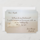 Bruidsmeisje kaart met schelp (Achterkant)