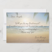 Bruidsmeisje kaart Palms Sunset Beach (Achterkant)