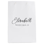 bruidsmeisje kalligrafie scriptnaam medium cadeauzakje (Voorkant)