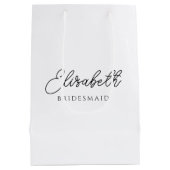 bruidsmeisje kalligrafie scriptnaam medium cadeauzakje (Achterkant)