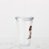 Bruidsmeisje | Lieve cartoon bruid met schrift Acryl Drinkbeker (Rechts)