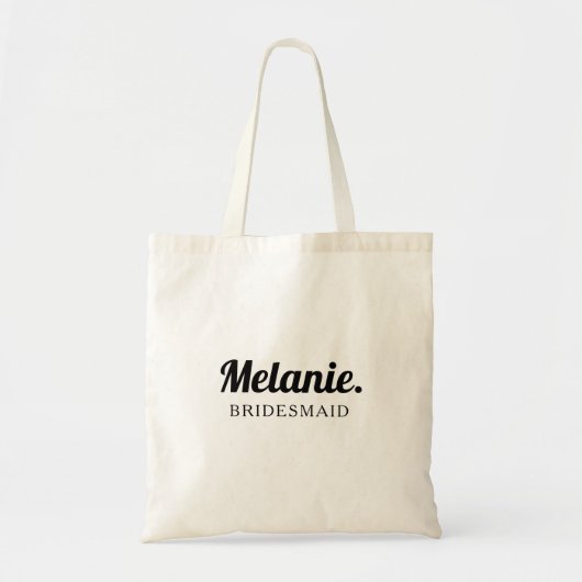 bruidsmeisje | Modern Elegant Bold Style Canvas ta Tote Bag (Voorkant)