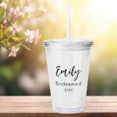 Bruidsmeisje Modern Elege Bruid Acryl Drinkbeker