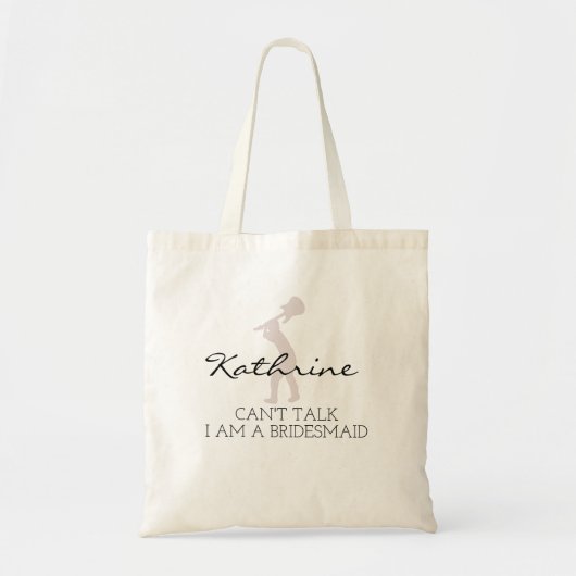 Bruidsmeisje | Modern Minimalistisch Script Bachel Tote Bag (Voorkant)