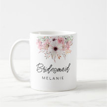 Bruidsmeisje Modern Rustic Bloemengift | Wit
