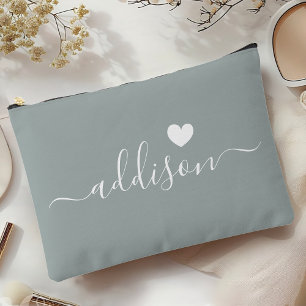 Bruidsmeisje Modern Schrift Sage Groen Hart Etui