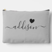 Bruidsmeisje Modern Script Warm Grijs Hart Etui (Voorkant)