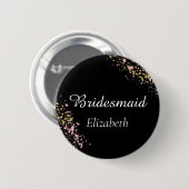 Bruidsmeisje monogram ronde button 5,7 cm (Voorkant /achterkant)