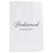 Bruidsmeisje Naam Sjabloon Vrouwen Medium Cadeauzakje (Voorkant)