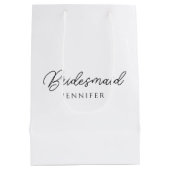 Bruidsmeisje Naam Sjabloon Vrouwen Medium Cadeauzakje (Achterkant)
