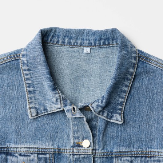 bruidsmeisje naam team bruid denim jacket (Kraag)