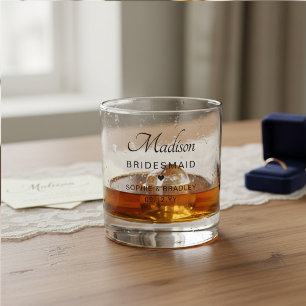 Bruidsmeisje op maat Persoonlijke naam Trouwfeest Whisky Glas