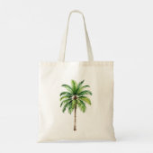 Bruidsmeisje Palm Tree Waterverf Elegant Modern Tote Bag (Achterkant)