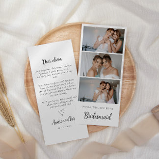 Bruidsmeisje Photo Strip 3 Afbeeldingen voorstel K Save The Date