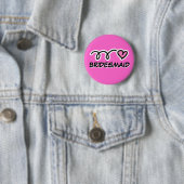Bruidsmeisje pinback knopen ronde button 5,7 cm (In situ)