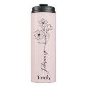 Bruidsmeisje Primrose Geboorte Maand Bloem Februar Thermosbeker (Voorkant)